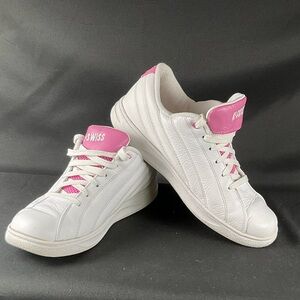 Vintage K-Swiss Tongue Twister K-Swiss Kids' Sneakers in White and Pink